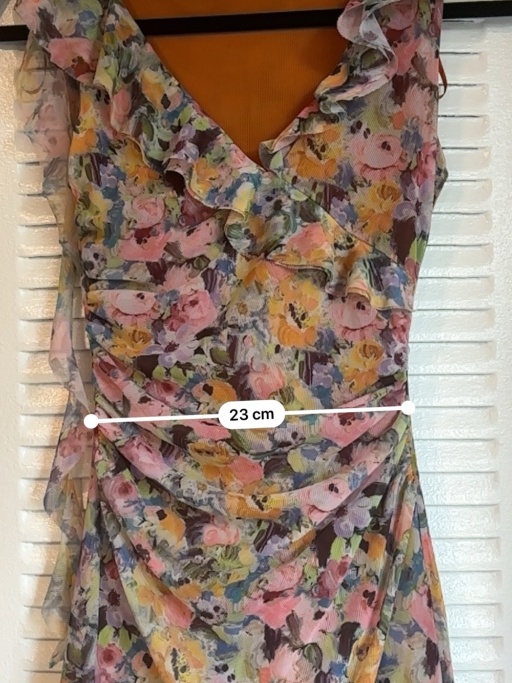 ZARA Floral Ruched Mini Dress Size S New With Tags Romantic Chic Style - Picture 13 of 16